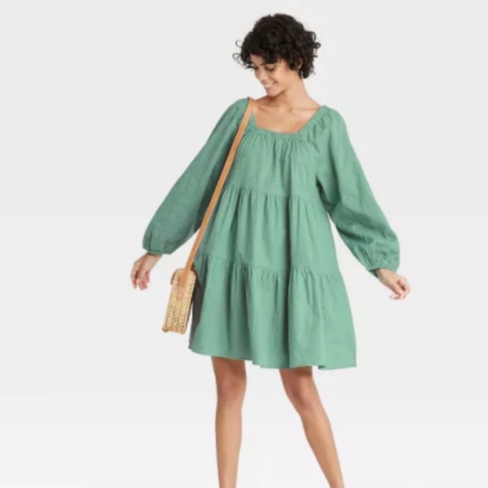 BNWT Universal Thread Green Babydoll Dress XL